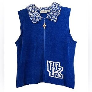 BellePointe vintage royal blue University of Kentucky Wildcats sweater vest XL